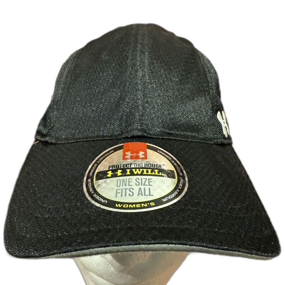 Under Armour Womens OSFA Black Baseball Cap Hat HeatGear Protect This House